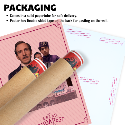 The Grand Budapest Hotel Movie Poster Frame Adventure Comedy Film Artwork Framed Posters Hollywood Movies Canvas Painting Photo Frames for Wall Decor Living Room Bedroom  Study Room Restraunt Cafe Office & Home Decoration