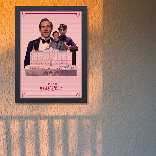 The Grand Budapest Hotel Movie Poster Frame Adventure Comedy Film Artwork Framed Posters Hollywood Movies Canvas Painting Photo Frames for Wall Decor Living Room Bedroom  Study Room Restraunt Cafe Office & Home Decoration