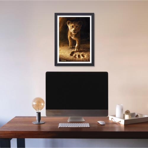 The lion KIng Movie Poster Frame Family Adventure Film Artwork Framed Posters Hollywood Movies Canvas Painting Photo Frames for for Wall Decor Home Decoration Living Room Bedroom Office Study Room Cafe Restraunt
