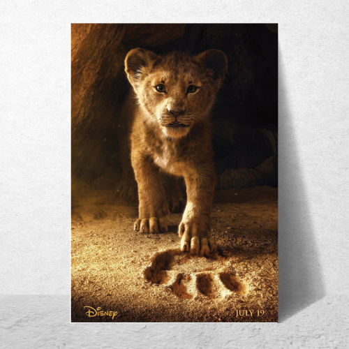 The lion KIng Movie Poster Frame Family Adventure Film Artwork Framed Posters Hollywood Movies Canvas Painting Photo Frames for for Wall Decor Home Decoration Living Room Bedroom Office Study Room Cafe Restraunt