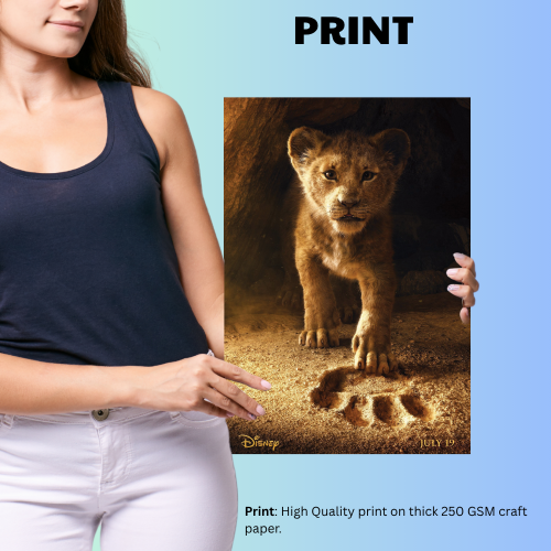 The lion KIng Movie Poster Frame Family Adventure Film Artwork Framed Posters Hollywood Movies Canvas Painting Photo Frames for for Wall Decor Home Decoration Living Room Bedroom Office Study Room Cafe Restraunt