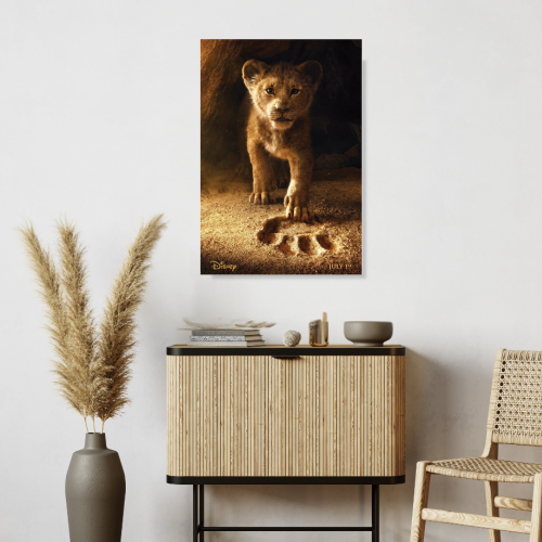 The lion KIng Movie Poster Frame Family Adventure Film Artwork Framed Posters Hollywood Movies Canvas Painting Photo Frames for for Wall Decor Home Decoration Living Room Bedroom Office Study Room Cafe Restraunt