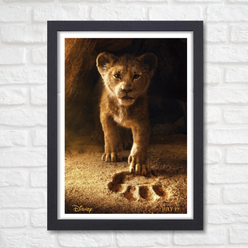 The lion KIng Movie Poster Frame Family Adventure Film Artwork Framed Posters Hollywood Movies Canvas Painting Photo Frames for for Wall Decor Home Decoration Living Room Bedroom Office Study Room Cafe Restraunt