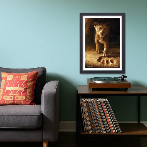 The lion KIng Movie Poster Frame Family Adventure Film Artwork Framed Posters Hollywood Movies Canvas Painting Photo Frames for for Wall Decor Home Decoration Living Room Bedroom Office Study Room Cafe Restraunt