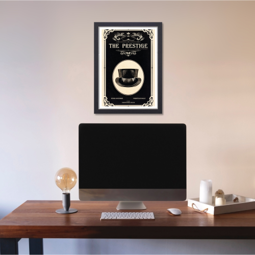 The Prestige Movie Poster Frame Thriller Sci-fi Film Artwork Framed Posters Hollywood Movies Canvas Painting Photo Frames for Wall Decor Living Room Bedroom  Study Room Restraunt Cafe Office & Home Decoration