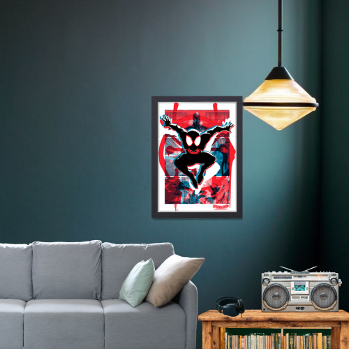 Spider Man Movie Poster Frame Comic book character Film Framed Posters Hollywood Movies Art work Canvas Painting Photo Frames For Wall Decor Living Room Bedroom Art Study Room Restraunt Cafe Office & Home Decoration