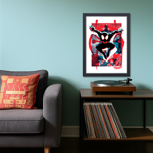 Spider Man Movie Poster Frame Comic book character Film Framed Posters Hollywood Movies Art work Canvas Painting Photo Frames For Wall Decor Living Room Bedroom Art Study Room Restraunt Cafe Office & Home Decoration