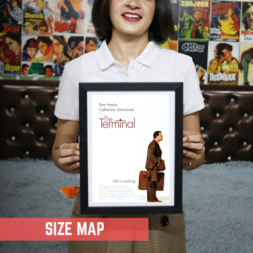 The Terminal Movie Poster Frame Comedy Romance Film Art work Framed Posters Hollywood Movies Canvas Painting Photo Frames for Wall Decor Home Decoration Living Room Bedroom Office Study Room Cafe