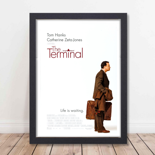 The Terminal Movie Poster Frame Comedy Romance Film Art work Framed Posters Hollywood Movies Canvas Painting Photo Frames for Wall Decor Home Decoration Living Room Bedroom Office Study Room Cafe