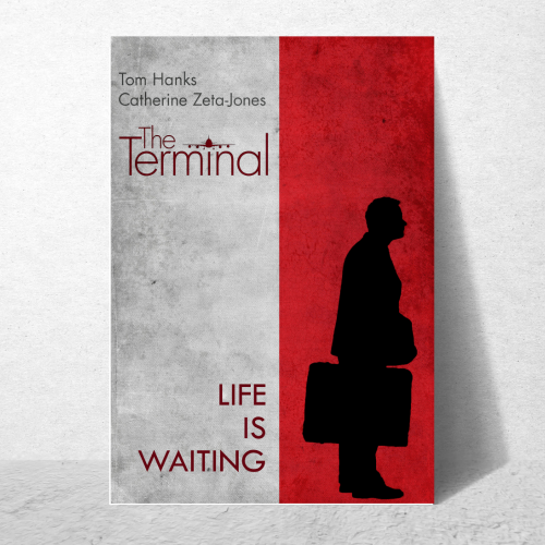 The Terminal Movie Poster Frame Comedy Romance Film Artwork Framed Posters Hollywood Movies Canvas Painting Photo Frames for Wall Decor Home Decoration Living Room Bedroom Office Study Room Cafe