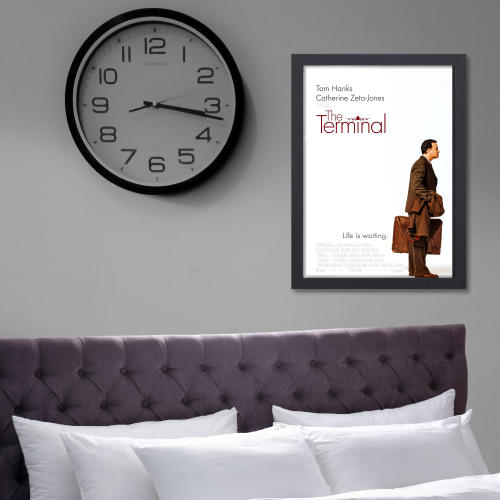 The Terminal Movie Poster Frame Comedy Romance Film Art work Framed Posters Hollywood Movies Canvas Painting Photo Frames for Wall Decor Home Decoration Living Room Bedroom Office Study Room Cafe