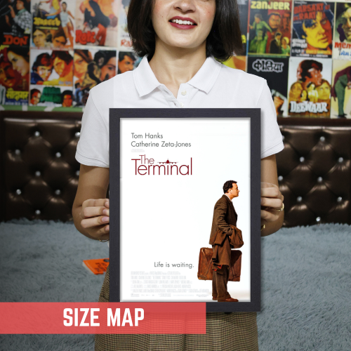 The Terminal Movie Poster Frame Comedy Romance Film Art work Framed Posters Hollywood Movies Canvas Painting Photo Frames for Wall Decor Home Decoration Living Room Bedroom Office Study Room Cafe
