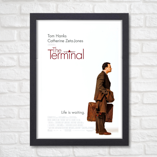 The Terminal Movie Poster Frame Comedy Romance Film Art work Framed Posters Hollywood Movies Canvas Painting Photo Frames for Wall Decor Home Decoration Living Room Bedroom Office Study Room Cafe