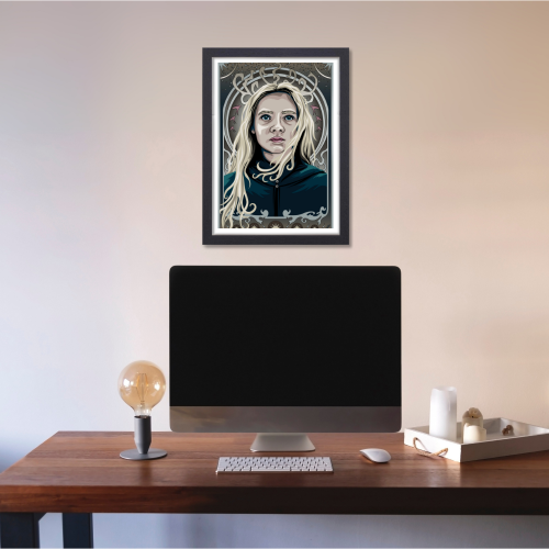 The Witcher Drama Series Poster Frame CIRI Fictional Character Artwork Framed Posters Hollywood Movies Seasons Canvas Painting Photo Frames for Wall Decor Home Decoration Restraunt Cafe Living Room Dining Hall Bedroom Gaming rooms