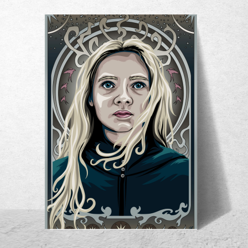 The Witcher Drama Series Poster Frame CIRI Fictional Character Artwork Framed Posters Hollywood Movies Seasons Canvas Painting Photo Frames for Wall Decor Home Decoration Restraunt Cafe Living Room Dining Hall Bedroom Gaming rooms