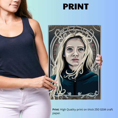 The Witcher Drama Series Poster Frame CIRI Fictional Character Artwork Framed Posters Hollywood Movies Seasons Canvas Painting Photo Frames for Wall Decor Home Decoration Restraunt Cafe Living Room Dining Hall Bedroom Gaming rooms