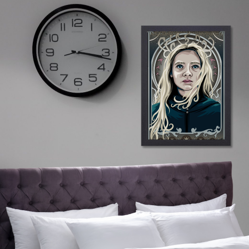 The Witcher Drama Series Poster Frame CIRI Fictional Character Artwork Framed Posters Hollywood Movies Seasons Canvas Painting Photo Frames for Wall Decor Home Decoration Restraunt Cafe Living Room Dining Hall Bedroom Gaming rooms