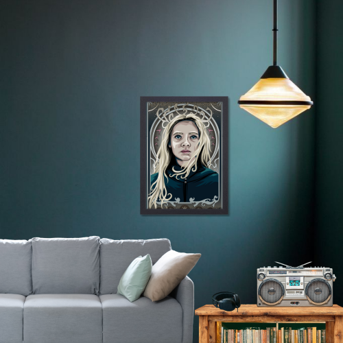 The Witcher Drama Series Poster Frame CIRI Fictional Character Artwork Framed Posters Hollywood Movies Seasons Canvas Painting Photo Frames for Wall Decor Home Decoration Restraunt Cafe Living Room Dining Hall Bedroom Gaming rooms