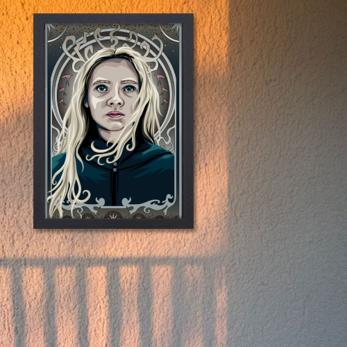The Witcher Drama Series Poster Frame CIRI Fictional Character Artwork Framed Posters Hollywood Movies Seasons Canvas Painting Photo Frames for Wall Decor Home Decoration Restraunt Cafe Living Room Dining Hall Bedroom Gaming rooms