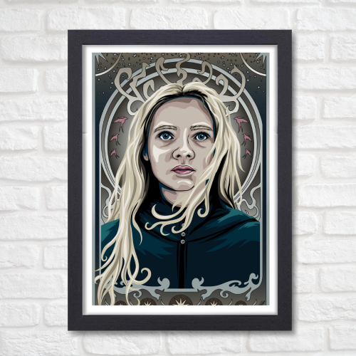 The Witcher Drama Series Poster Frame CIRI Fictional Character Artwork Framed Posters Hollywood Movies Seasons Canvas Painting Photo Frames for Wall Decor Home Decoration Restraunt Cafe Living Room Dining Hall Bedroom Gaming rooms