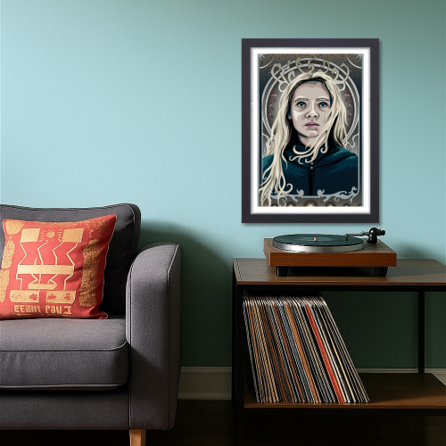 The Witcher Drama Series Poster Frame CIRI Fictional Character Artwork Framed Posters Hollywood Movies Seasons Canvas Painting Photo Frames for Wall Decor Home Decoration Restraunt Cafe Living Room Dining Hall Bedroom Gaming rooms