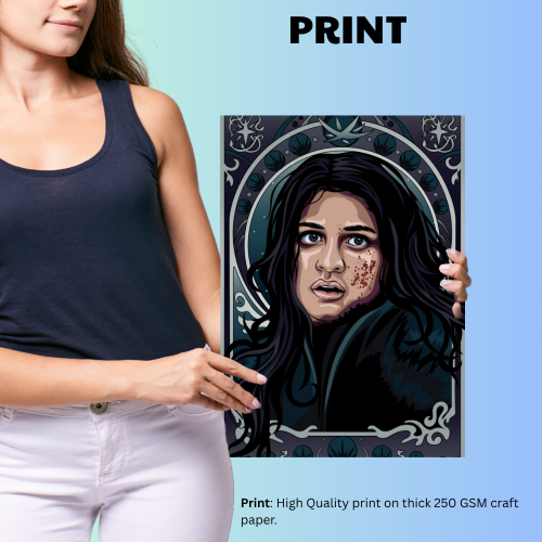 The Witcher Drama Series Poster Frame Yennefer Fictional Character Artwork Framed Posters Hollywood Movies Seasons Canvas Painting Photo Frames for Wall Decor Home Decoration Restraunt Cafe Living Room Dining Hall Bedroom Gaming rooms
