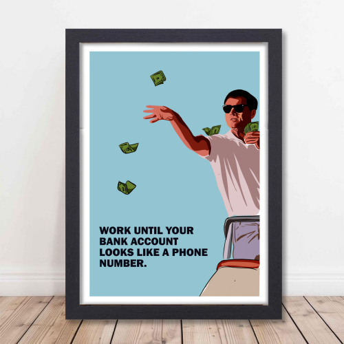The Wolf of Wall Street Movie Poster Frame Hollywood Movies Framed Posters Film Cinema Artwork Canvas Painting Photo Frames For Wall Decor Living Room Bedroom  Study Room Restraunt Cafe Office & Home Decoration, the wolf of wall street movie poster,the wolf of wall street original movie poster, the wolf of wall street movie poster framed, the wolf of wall street movie poster hd, the wolf of wall street cinema poster, the wolf of wall street signed movie poster, the wolf of wall street official movie poster