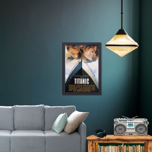 Titanic Movie Poster Frame Hollywood Movies Romance Art work Framed Posters Film Action Artwork Canvas Painting Photo Frames For Wall Decor Living Room Bedroom  Study Room Restraunt Cafe Office & Home Decoration