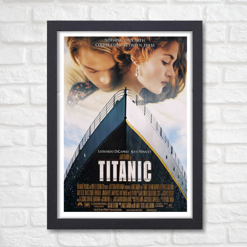 Titanic Movie Poster Frame Hollywood Movies Romance Art work Framed Posters Film Action Artwork Canvas Painting Photo Frames For Wall Decor Living Room Bedroom  Study Room Restraunt Cafe Office & Home Decoration