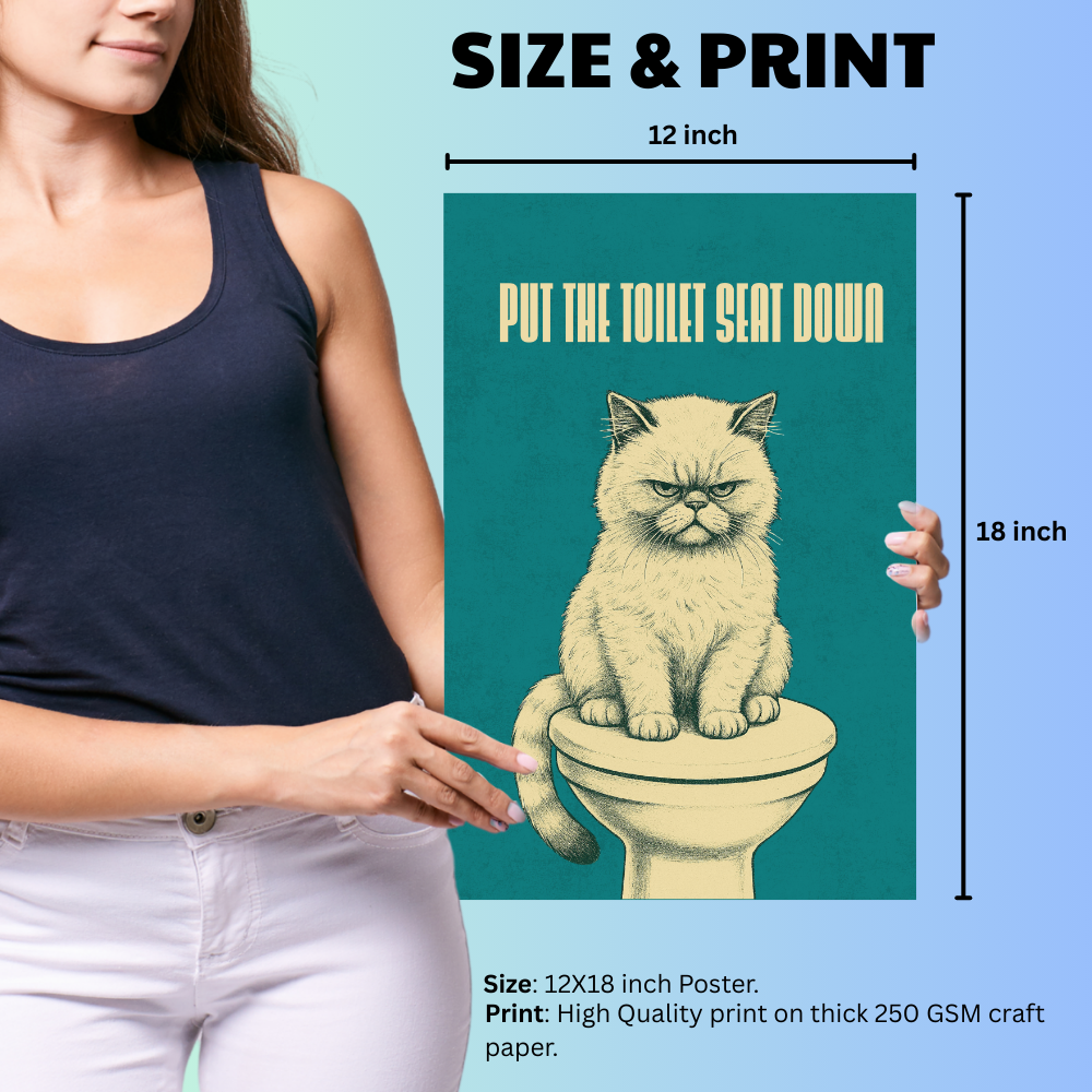 Funny Toilet Wall frame, Toilet Frames for wall decor, Bathroom Frames wall decor, Funny Toilet Quote wall Framed Poster, Toilet rules Poster