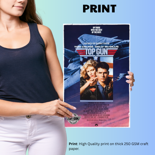 Top Gun Marveric Movie Poster Frame Action Thriller Film Framed Posters Hollywood Movies Artwork Canvas Painting Photo Frames  For Wall Decor Living Room Bedroom  Study Room Restraunt Cafe Office & Home Decoration Artwork