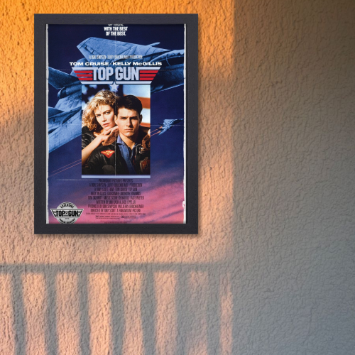 Top Gun Marveric Movie Poster Frame Action Thriller Film Framed Posters Hollywood Movies Artwork Canvas Painting Photo Frames  For Wall Decor Living Room Bedroom  Study Room Restraunt Cafe Office & Home Decoration Artwork