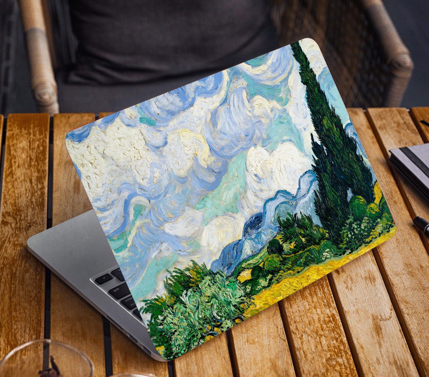 VanGogh Painting Laptop Skin Vinyl, No Bubble, Multicolor 11.6"- 15.6" inch Laptop