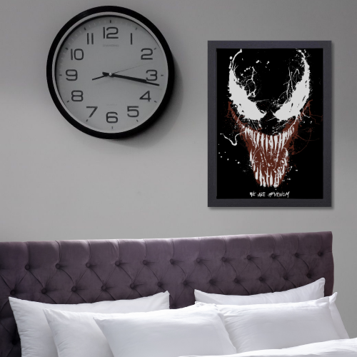 Venom Movie Poster Frame Action Sci-fi Film Series Framed Posters Hollywood Movies Canvas Painting Art work Photo Frames for Wall Decor Home Decoration Living Room Bedroom Office Study Room Cafe Restraunt Restro