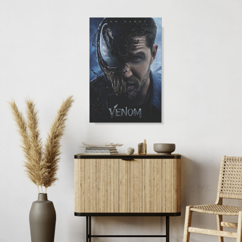 Venom Movie Poster Frame Action Sci-fi Film Series Framed Posters Hollywood Movies Canvas Painting Artwork Photo Frames for Wall Decor Home Decoration Living Room Bedroom Office Study Room Cafe Restraunt Restro