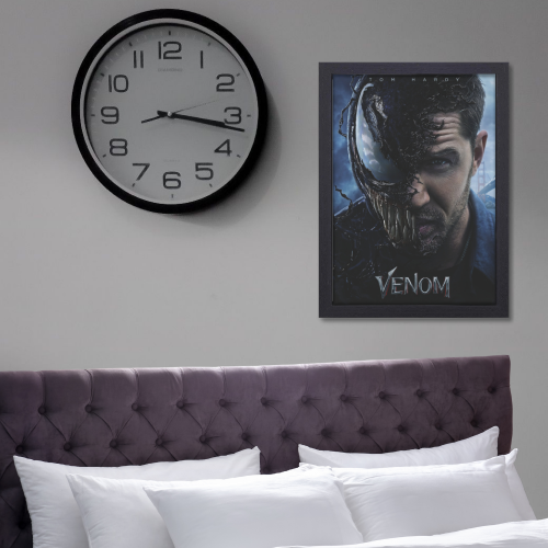 Venom Movie Poster Frame Action Sci-fi Film Series Framed Posters Hollywood Movies Canvas Painting Artwork Photo Frames for Wall Decor Home Decoration Living Room Bedroom Office Study Room Cafe Restraunt Restro