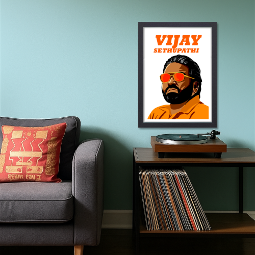 Vijay Sethupathi Poster Frame Artwork South Actor Framed Posters Indian Tollywood Tamil Movie Actors Canvas Painting Photo Frames for Wall Decor Bedroom Dining Hall Kitchen Restraunt cafe & Office walls decoration, vijay sethupathi poster, vijay sethupathi movie poster, tamil actors poster, south actor poster, south hero poster, tamil actor poster, tamil movie posters, tamil movie poster prompt, tamil movie poster design, tamil movie posters for wall, tamil movie poster 4k, tamil movie posters hd