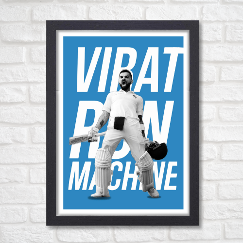 Virat Kohli Cricket Cricketer Virat Kohli Poster Cricket Players Motivational Player King Kohli posters with frame or without frame For wall decor, room decoration home bedroom living room Paintings Hostel Boys Ideal For Cricket Fans Photo