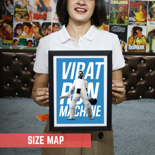 Virat Kohli Cricket Cricketer Virat Kohli Poster Cricket Players Motivational Player King Kohli posters with frame or without frame For wall decor, room decoration home bedroom living room Paintings Hostel Boys Ideal For Cricket Fans Photo