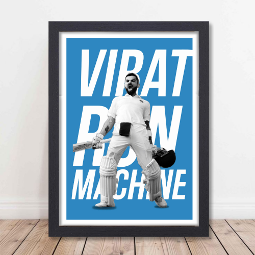 Virat Kohli Cricket Cricketer Virat Kohli Poster Cricket Players Motivational Player King Kohli posters with frame or without frame For wall decor, room decoration home bedroom living room Paintings Hostel Boys Ideal For Cricket Fans Photo