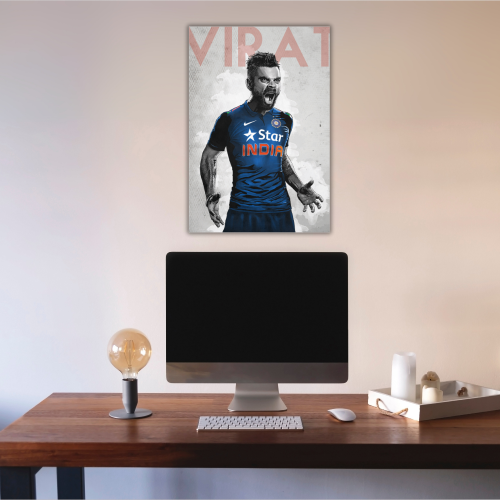 Cricketer Virat Kohli Poster Cricket Players Motivational Poster, Player King Kohli poster For wall decor, room decoration home bedroom living room Paintings Hostel Boys Ideal For Cricket Fans Kohli Poster, Virat Kohli Poster, Virat Kohli Poster, Virat Kohli posters for wall, Kohli Posters for wall, Virat Kohli Frame, Virat Kohli Poster Framed, Virat Kohli Motivational wall frames, Kohli Frame, Virat Kohli Photo frame for wall, virat kohli frame for wall, Virat Kohli Poster framed, Virat Kohli Posters