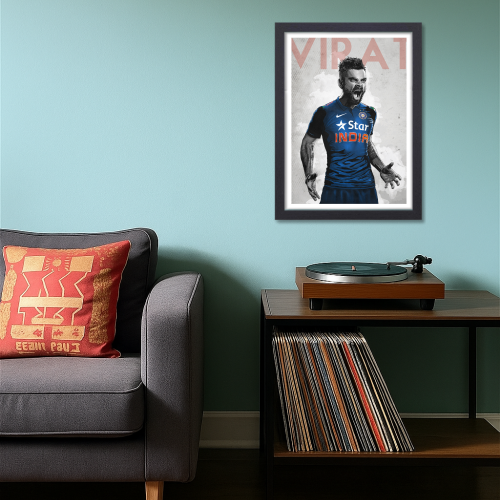 Cricketer Virat Kohli Poster Cricket Players Motivational Poster, Player King Kohli poster For wall decor, room decoration home bedroom living room Paintings Hostel Boys Ideal For Cricket Fans Kohli Poster, Virat Kohli Poster, Virat Kohli Poster, Virat Kohli posters for wall, Kohli Posters for wall, Virat Kohli Frame, Virat Kohli Poster Framed, Virat Kohli Motivational wall frames, Kohli Frame, Virat Kohli Photo frame for wall, virat kohli frame for wall, Virat Kohli Poster framed, Virat Kohli Posters