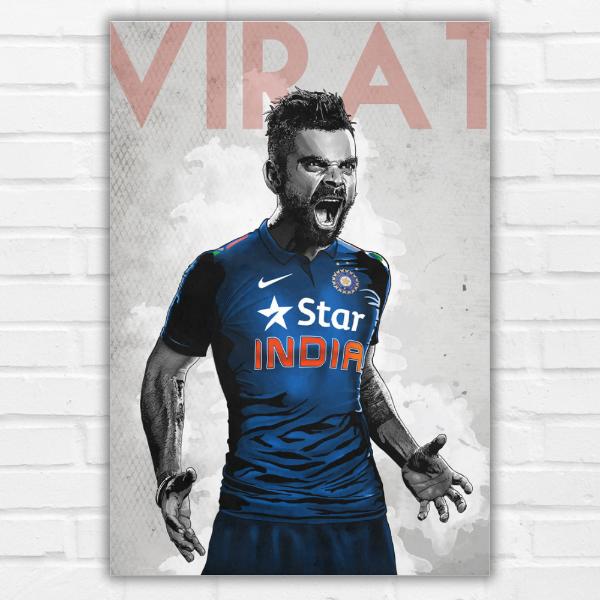 Cricketer Virat Kohli Poster Cricket Players Motivational Poster, Player King Kohli poster For wall decor, room decoration home bedroom living room Paintings Hostel Boys Ideal For Cricket Fans Kohli Poster, Virat Kohli Poster, Virat Kohli Poster, Virat Kohli posters for wall, Kohli Posters for wall, Virat Kohli Frame, Virat Kohli Poster Framed, Virat Kohli Motivational wall frames, Kohli Frame, Virat Kohli Photo frame for wall, virat kohli frame for wall, Virat Kohli Poster framed, Virat Kohli Posters