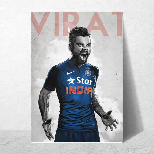 Cricketer Virat Kohli Poster Cricket Players Motivational Poster, Player King Kohli poster For wall decor, room decoration home bedroom living room Paintings Hostel Boys Ideal For Cricket Fans Kohli Poster, Virat Kohli Poster, Virat Kohli Poster, Virat Kohli posters for wall, Kohli Posters for wall, Virat Kohli Frame, Virat Kohli Poster Framed, Virat Kohli Motivational wall frames, Kohli Frame, Virat Kohli Photo frame for wall, virat kohli frame for wall, Virat Kohli Poster framed, Virat Kohli Posters