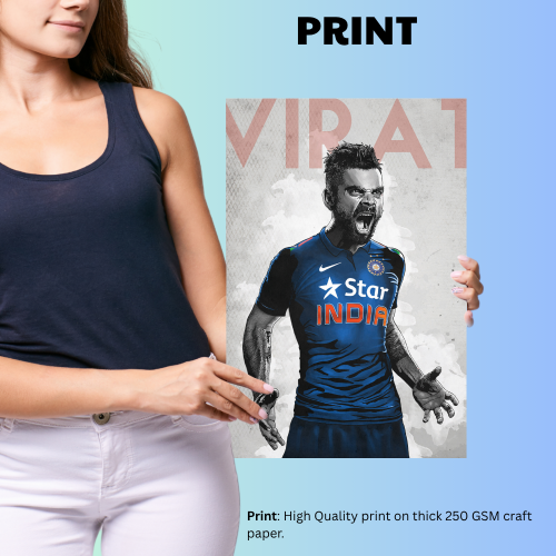 Cricketer Virat Kohli Poster Cricket Players Motivational Poster, Player King Kohli poster For wall decor, room decoration home bedroom living room Paintings Hostel Boys Ideal For Cricket Fans Kohli Poster, Virat Kohli Poster, Virat Kohli Poster, Virat Kohli posters for wall, Kohli Posters for wall, Virat Kohli Frame, Virat Kohli Poster Framed, Virat Kohli Motivational wall frames, Kohli Frame, Virat Kohli Photo frame for wall, virat kohli frame for wall, Virat Kohli Poster framed, Virat Kohli Posters