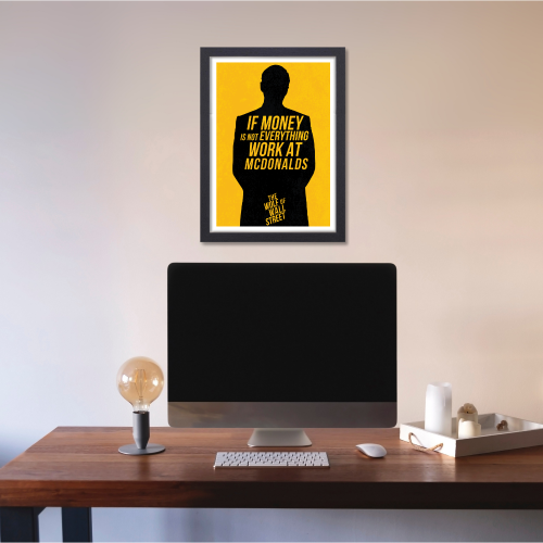 The Wolf of Wall Street Movie Poster Frame Hollywood Movies Framed Posters Film Cinema Artwork Canvas Painting Photo Frames For Wall Decor Living Room Bedroom  Study Room Restraunt Cafe Office & Home Decoration Art work