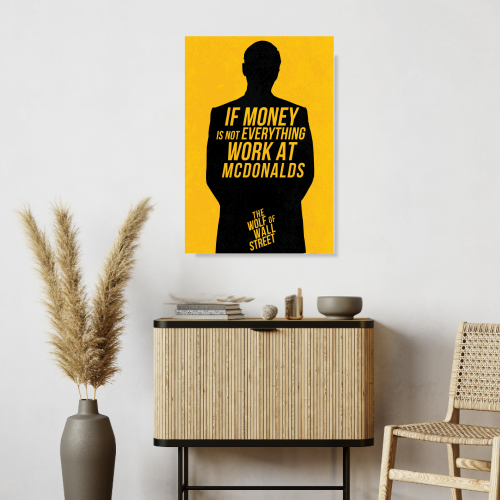 The Wolf of Wall Street Movie Poster Frame Hollywood Movies Framed Posters Film Cinema Artwork Canvas Painting Photo Frames For Wall Decor Living Room Bedroom  Study Room Restraunt Cafe Office & Home Decoration Art work