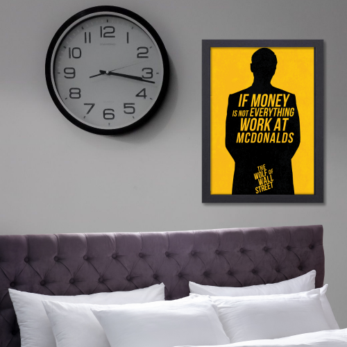 The Wolf of Wall Street Movie Poster Frame Hollywood Movies Framed Posters Film Cinema Artwork Canvas Painting Photo Frames For Wall Decor Living Room Bedroom  Study Room Restraunt Cafe Office & Home Decoration Art work