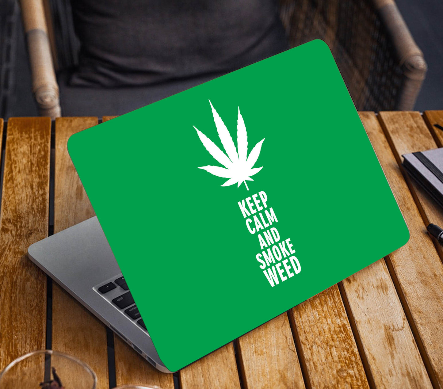 Funny Weed Laptop Skin Vinyl, No Bubble, Multicolor 11.6"- 15.6" inch Laptop