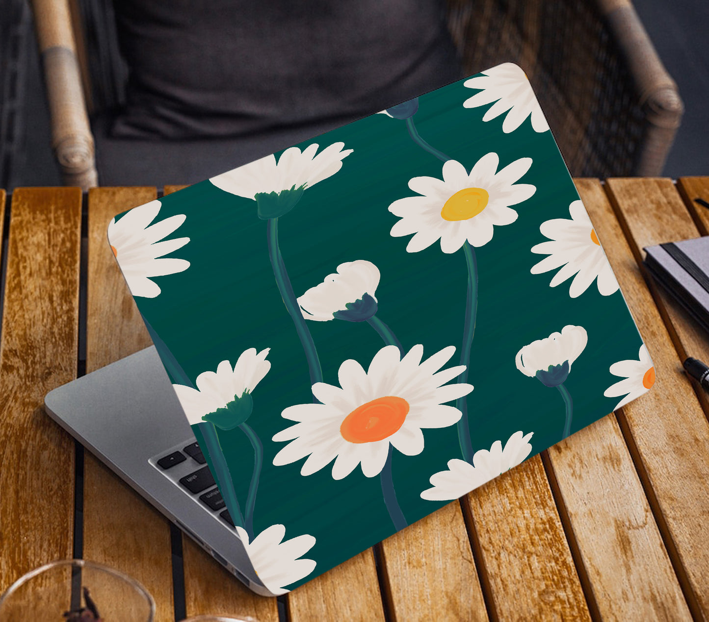 Flower Print Laptop Skin Vinyl, No Bubble, Multicolor 11.6"- 15.6" inch Laptop